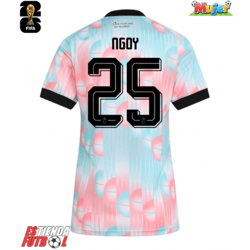 Bélgica Nathan Ngoy #25 Segunda Equipación Mujer Mundial 2026 Manga Corta